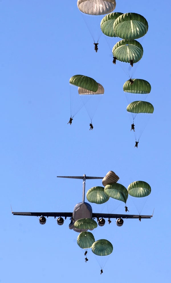 jet-military-exercise-parachuters-70348
